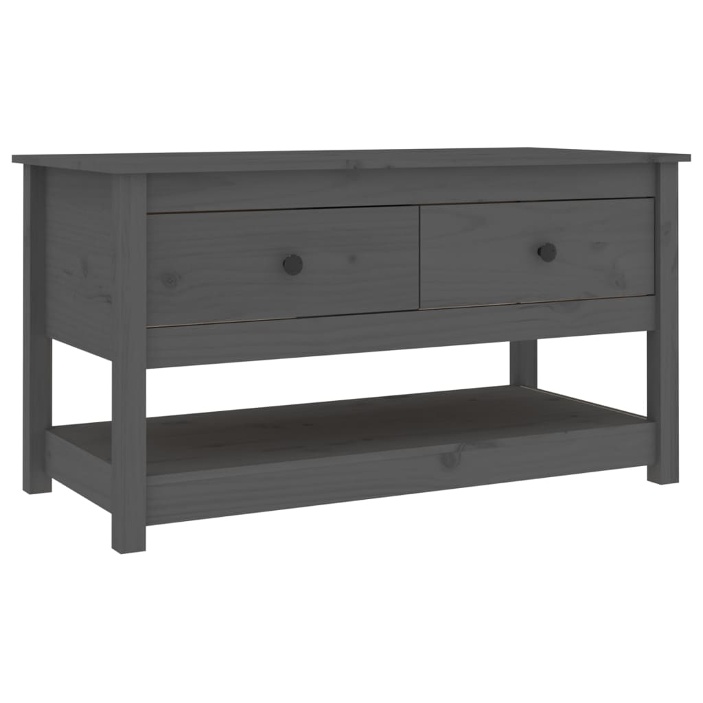 Table basse Gris 102x49x55 cm Bois massif de pin - XIOS