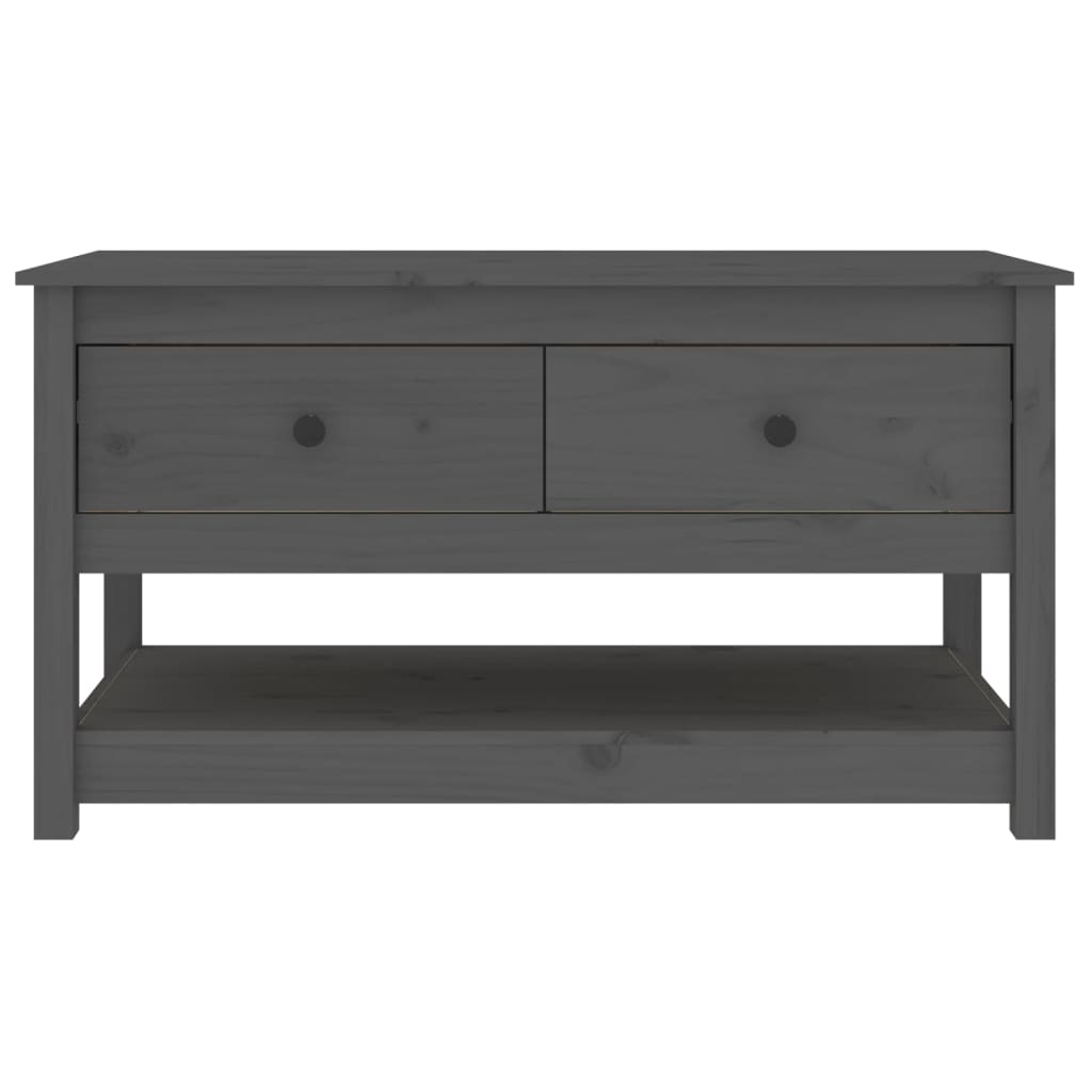Table basse Gris 102x49x55 cm Bois massif de pin - XIOS