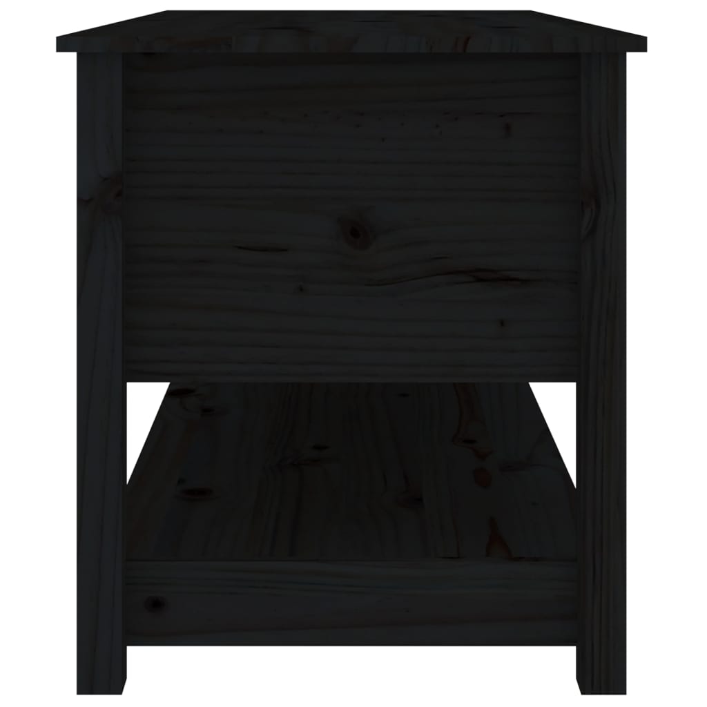 Table basse Noir 102x49x55 cm Bois massif de pin - XIOS