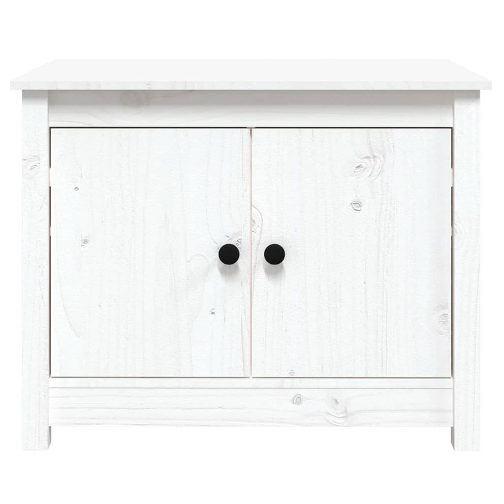 Table basse Blanc 71x49x55 cm Bois massif de pin - XIOS