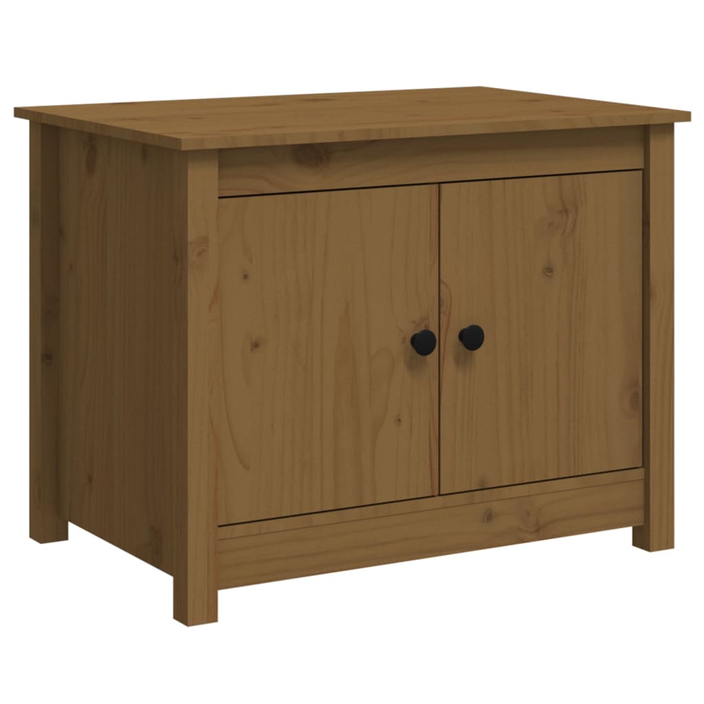 Table basse Marron miel 71x49x55 cm Bois massif de pin - XIOS