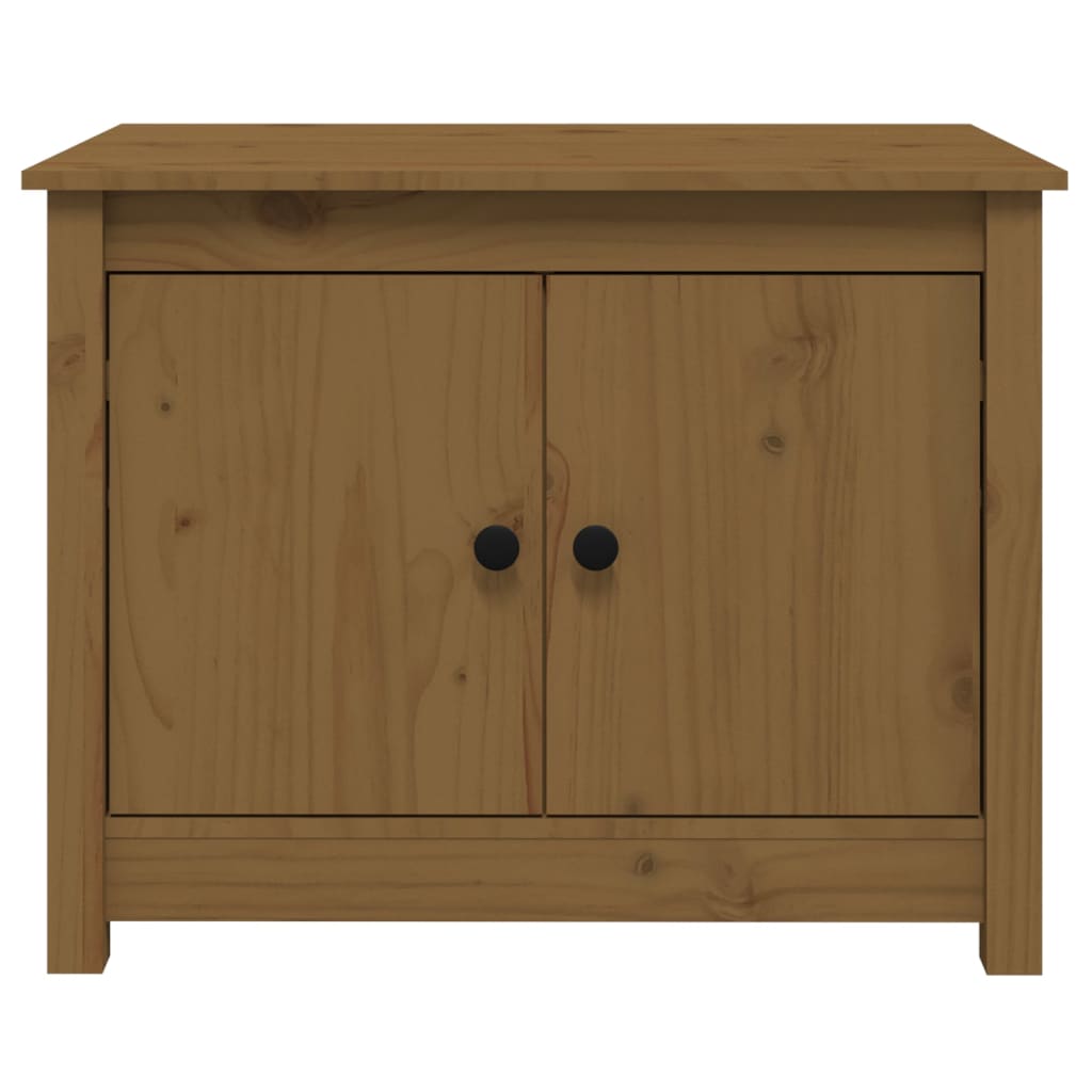 Table basse Marron miel 71x49x55 cm Bois massif de pin - XIOS