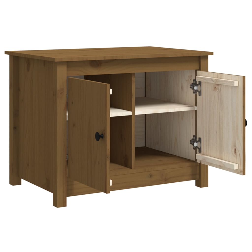 Table basse Marron miel 71x49x55 cm Bois massif de pin - XIOS