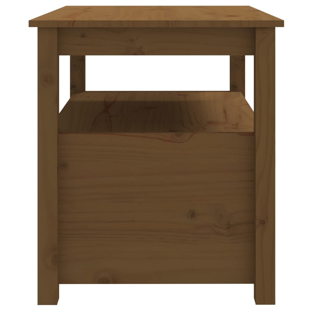 Table basse Marron miel 71x49x55 cm Bois massif de pin - XIOS