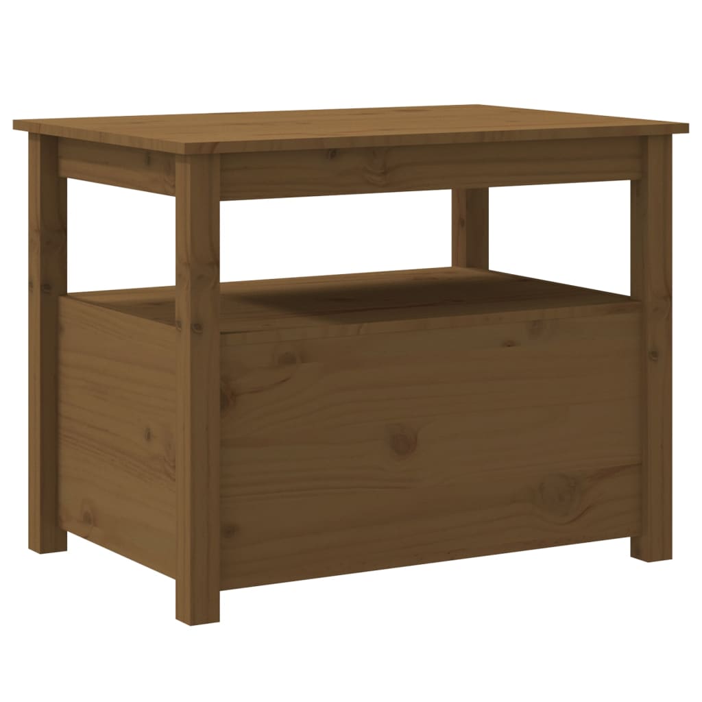 Table basse Marron miel 71x49x55 cm Bois massif de pin - XIOS