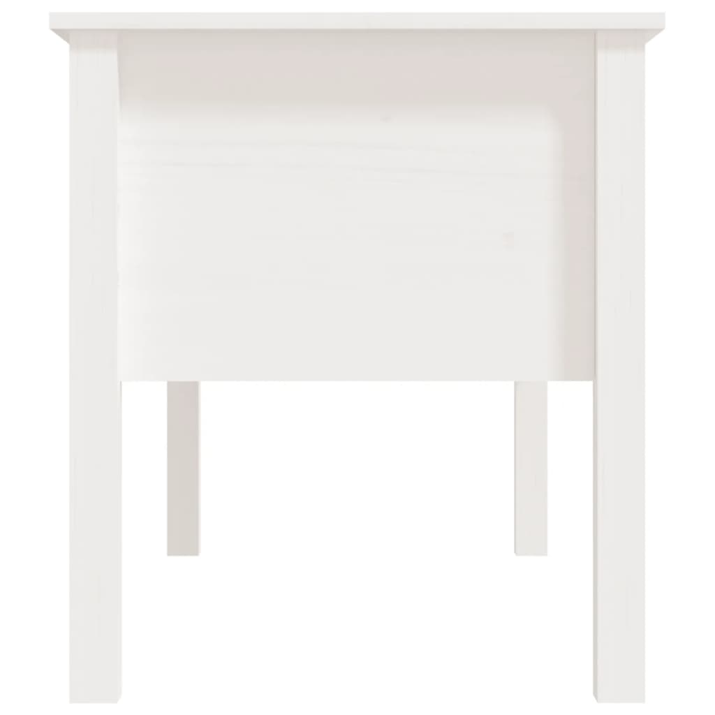 Table basse Blanc 102x49x55 cm Bois massif de pin - XIOS