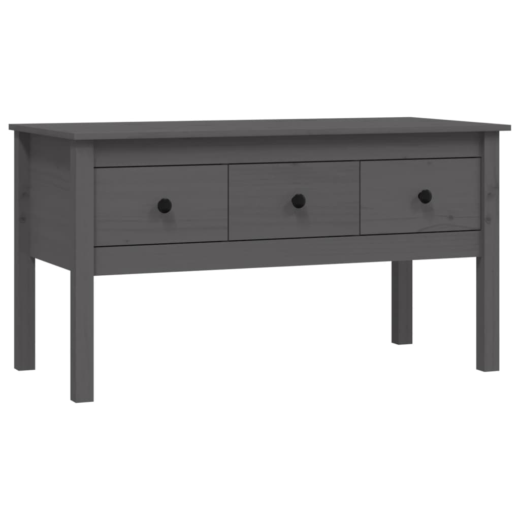 Table basse Gris 102x49x55 cm Bois massif de pin - XIOS