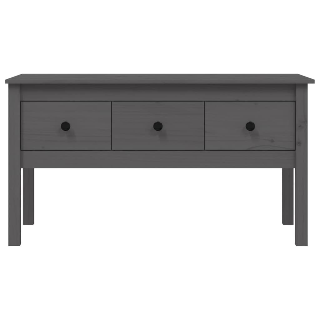 Table basse Gris 102x49x55 cm Bois massif de pin - XIOS