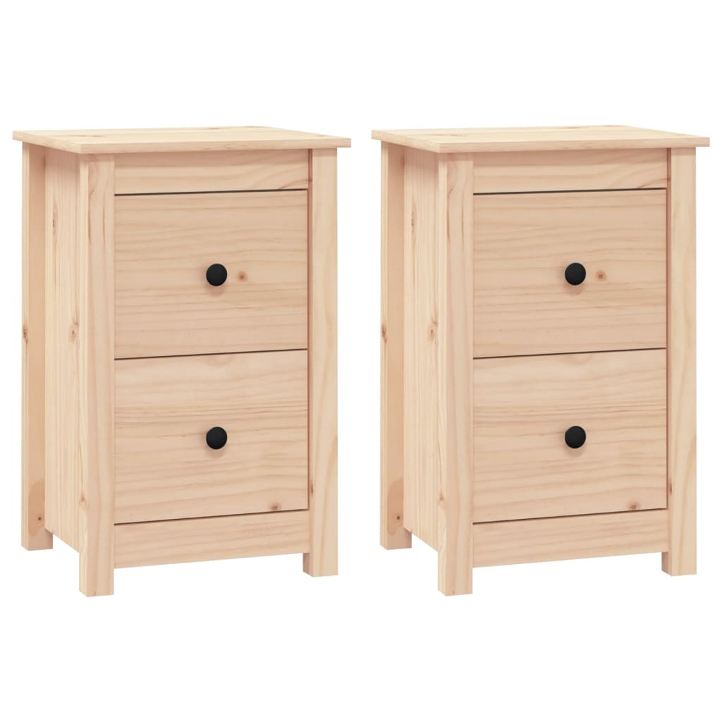 Tables de chevet 2 pcs 40x35x61,5 cm Bois de pin massif - XIOS