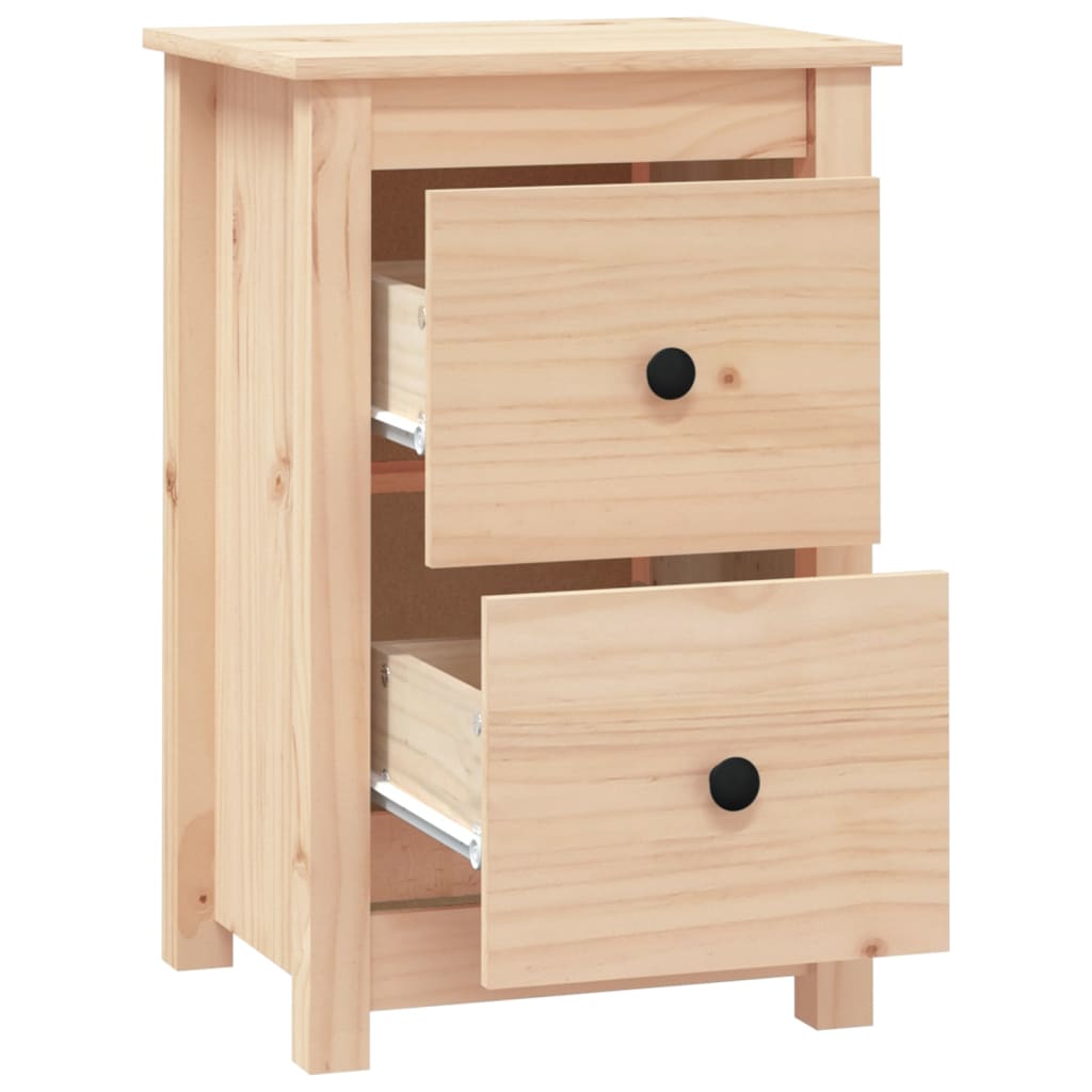 Tables de chevet 2 pcs 40x35x61,5 cm Bois de pin massif - XIOS