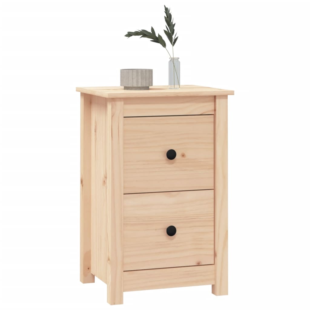 Tables de chevet 2 pcs 40x35x61,5 cm Bois de pin massif - XIOS