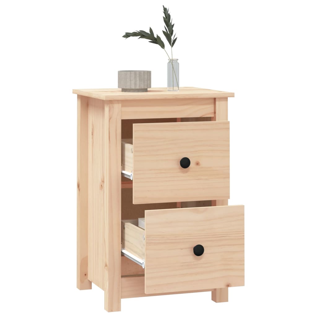 Tables de chevet 2 pcs 40x35x61,5 cm Bois de pin massif - XIOS