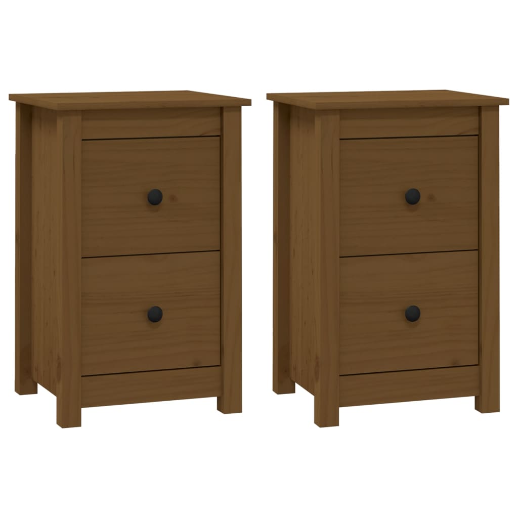 Tables de chevet 2 pcs Marron miel 40x35x61,5 cm Pin solide - XIOS