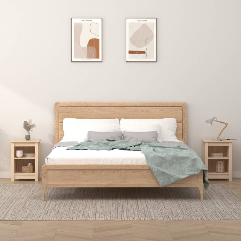 Tables de chevet 2 pcs 40x35x55 cm Bois de pin solide - XIOS