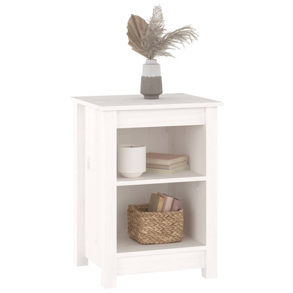 Tables de chevet 2 pcs Blanc 40x35x55 cm Bois de pin solide - XIOS