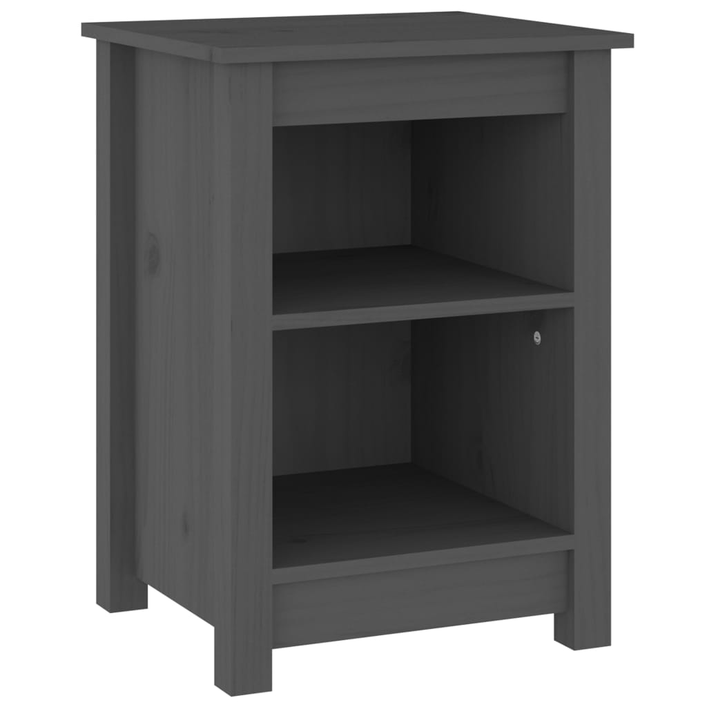 Table de chevet Gris 40x35x55 cm Bois de pin solide - XIOS