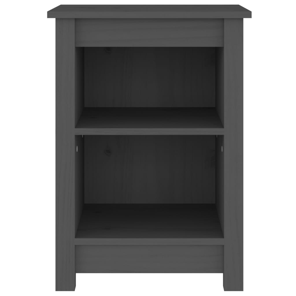 Tables de chevet 2 pcs Gris 40x35x55 cm Bois de pin solide - XIOS