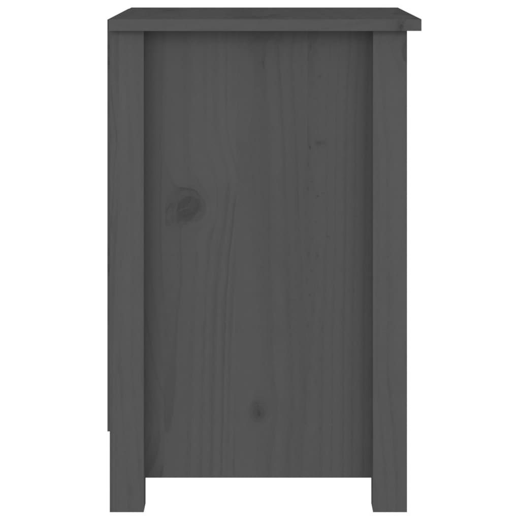 Tables de chevet 2 pcs Gris 40x35x55 cm Bois de pin solide - XIOS