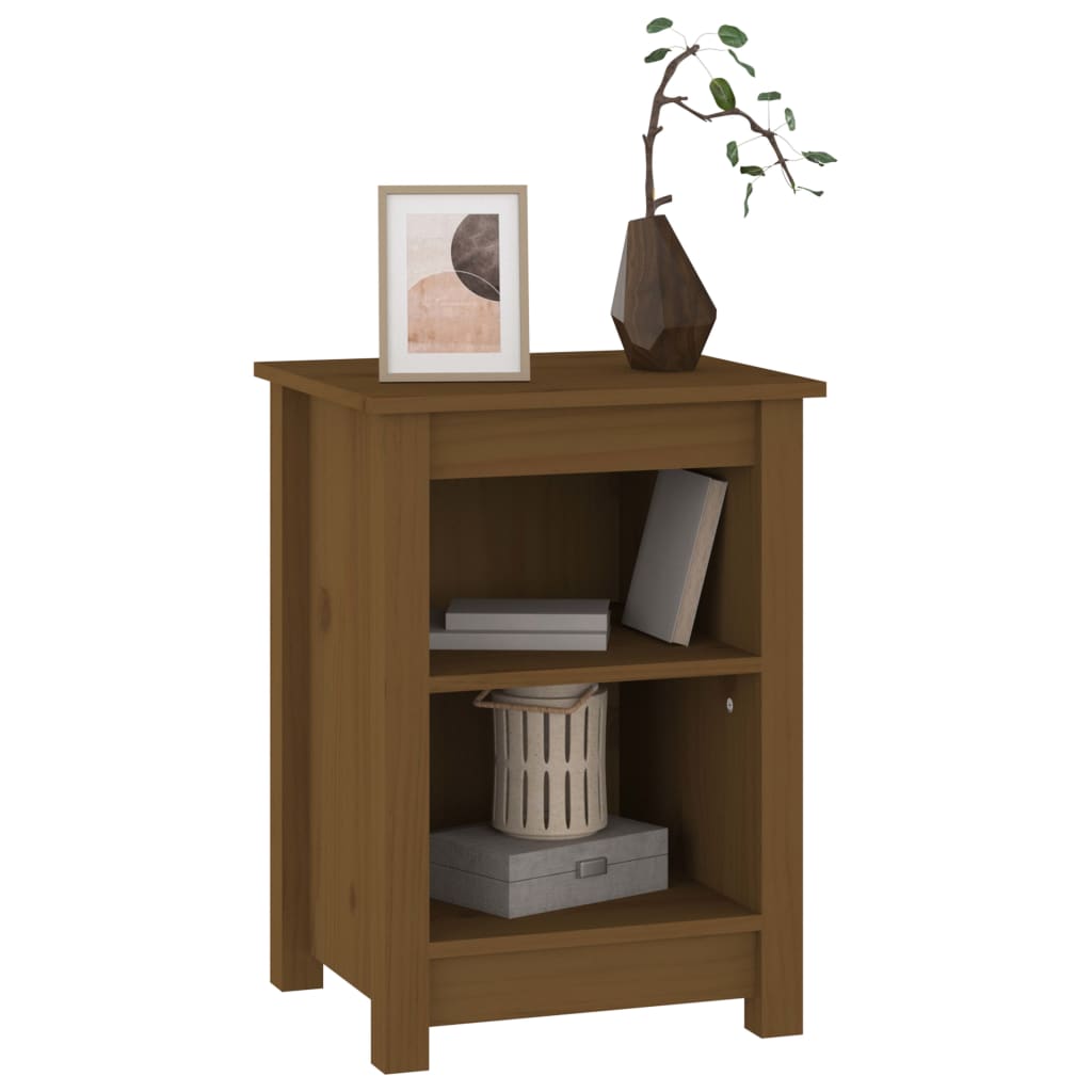 Table de chevet Marron miel 40x35x55 cm Bois de pin solide - XIOS