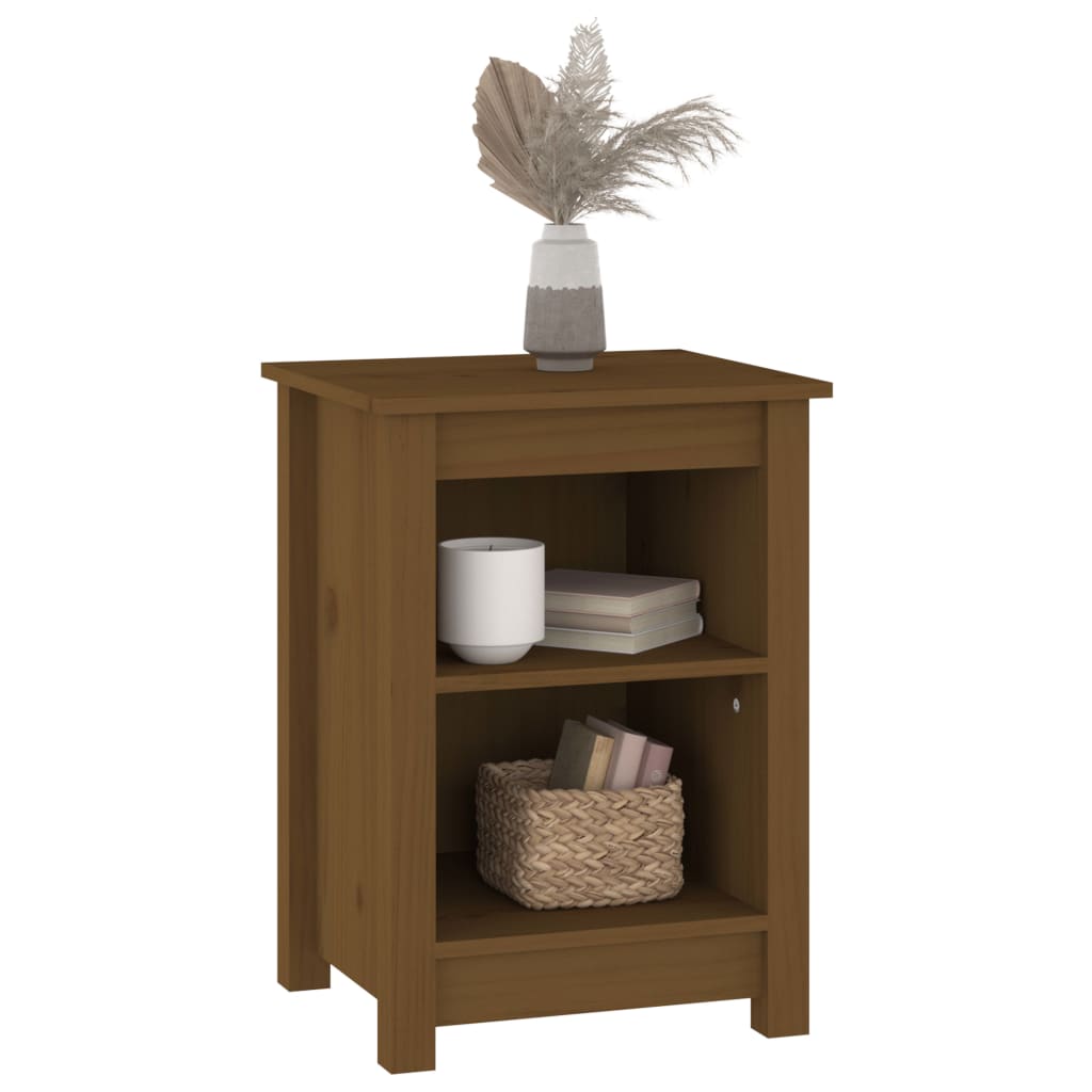 Tables de chevet 2 pcs Marron miel 40x35x55 cm Bois pin massif - XIOS
