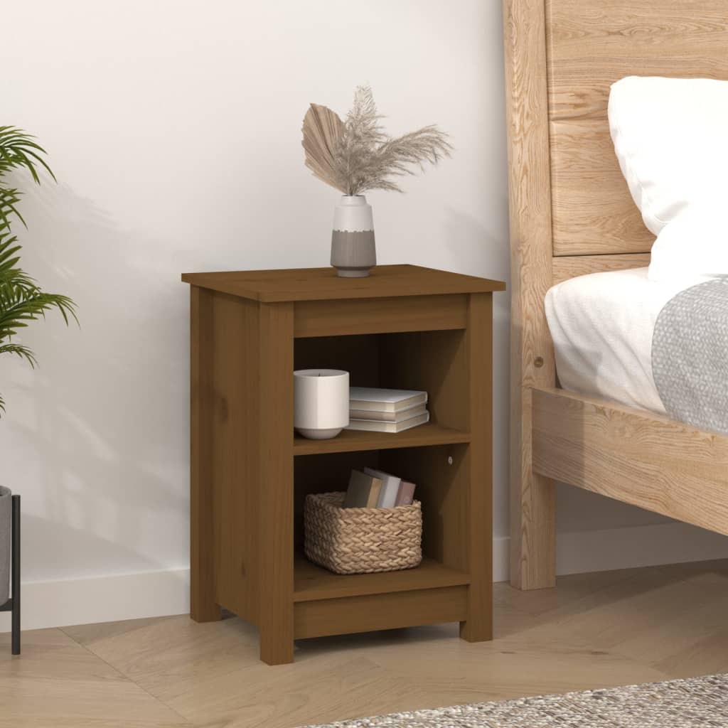 Tables de chevet 2 pcs Marron miel 40x35x55 cm Bois pin massif - XIOS
