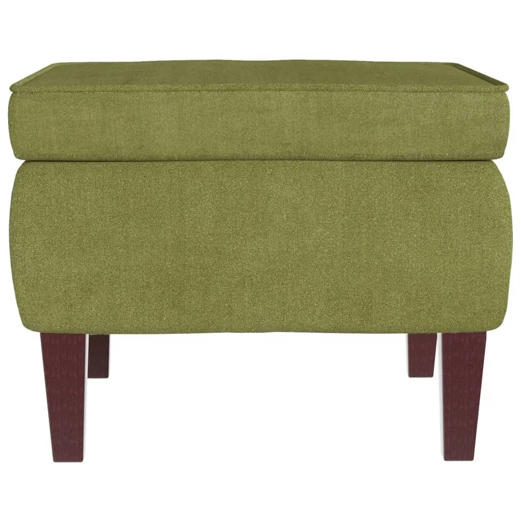 Chaise à bascule avec pieds en bois et tabouret Vert clair - XIOS