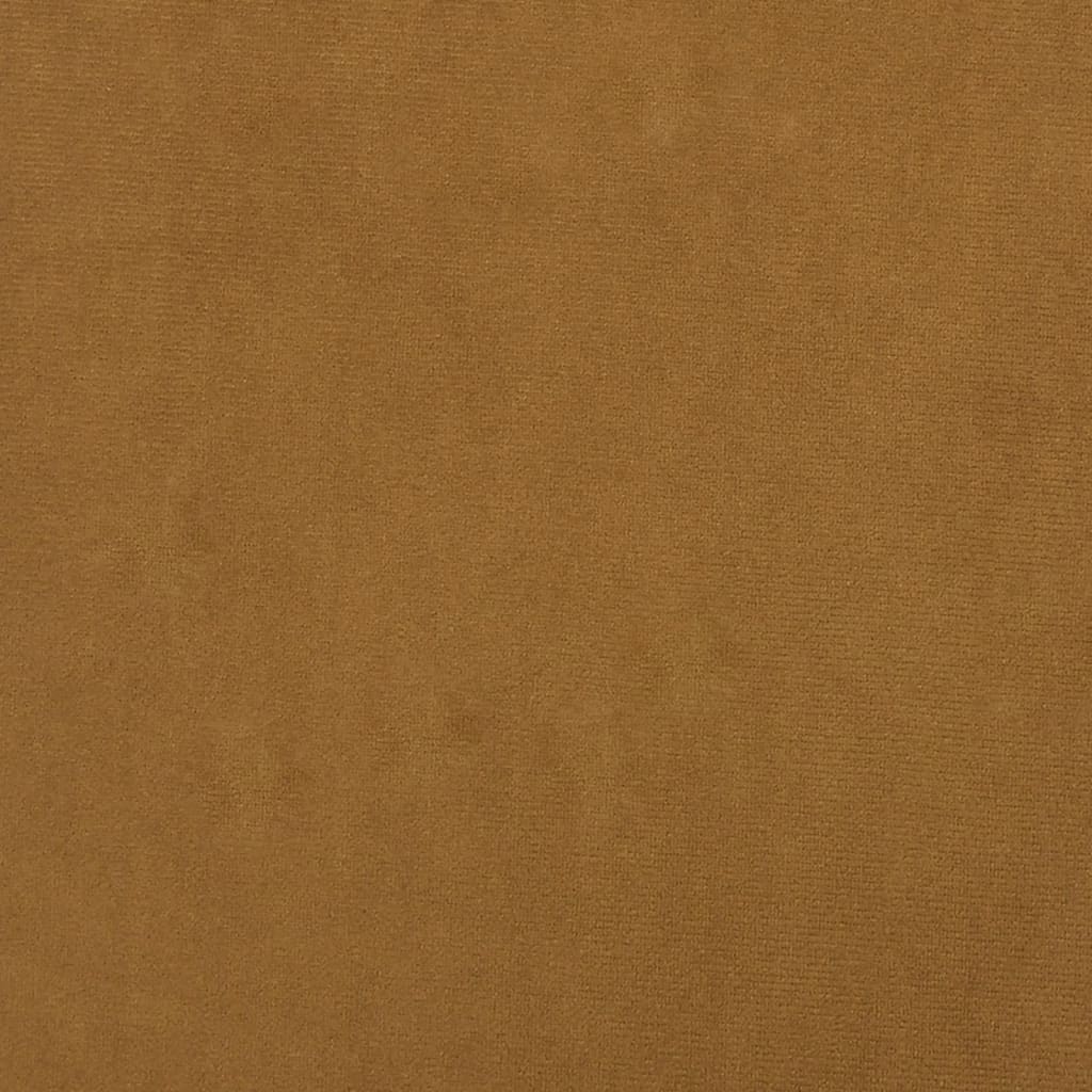 Chaise à bascule avec pieds en bois et tabouret Marron Velours - XIOS