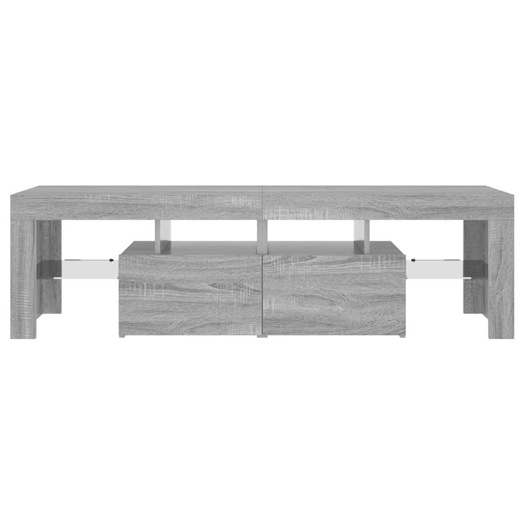 Meuble TV avec lumières LED Sonoma gris 140x36,5x40 cm - XIOS