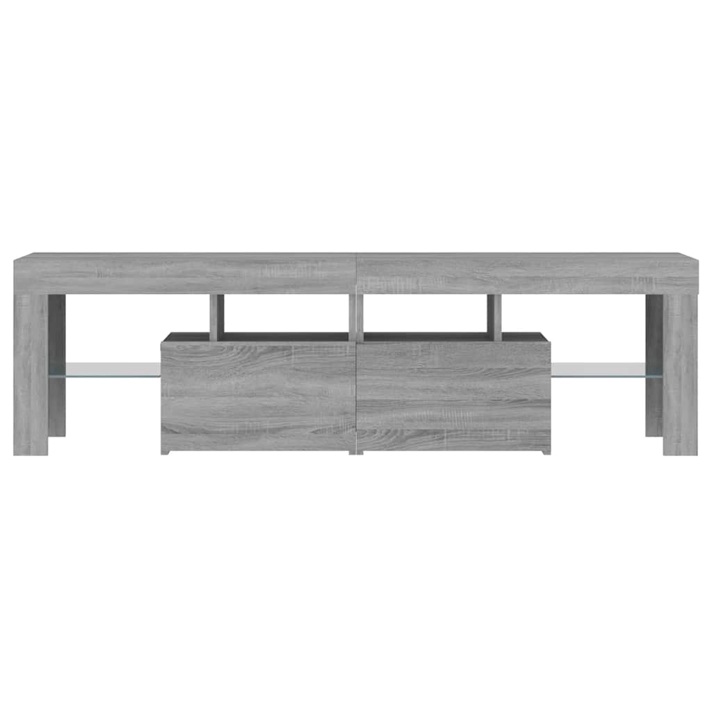 Meuble TV avec lumières LED Sonoma gris 140x36,5x40 cm - XIOS