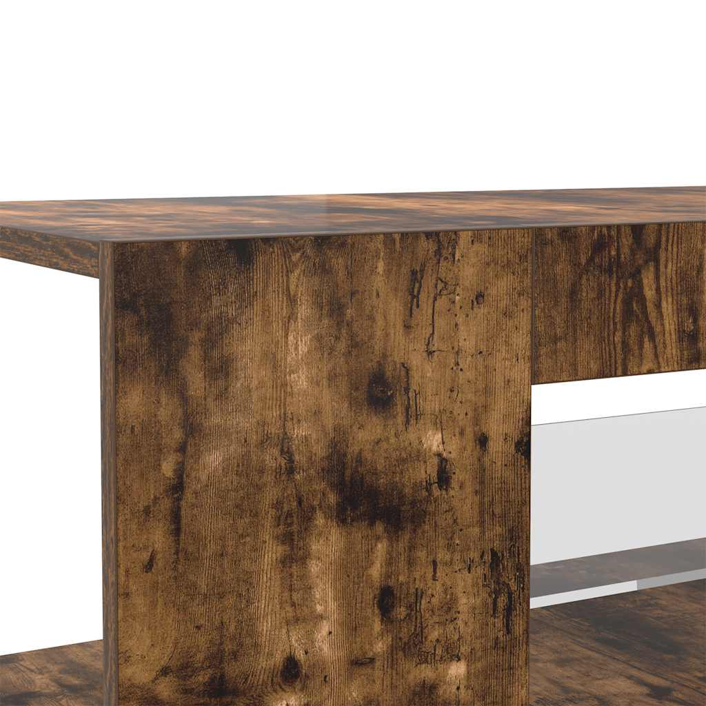 Meuble TV avec lumières LED Chêne fumé 90x39x30 cm - XIOS