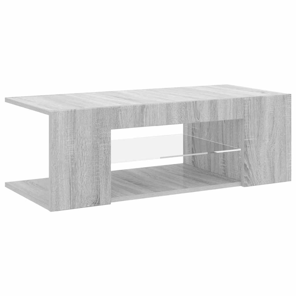 Meuble TV avec lumières LED Sonoma gris 90x39x30 cm - XIOS