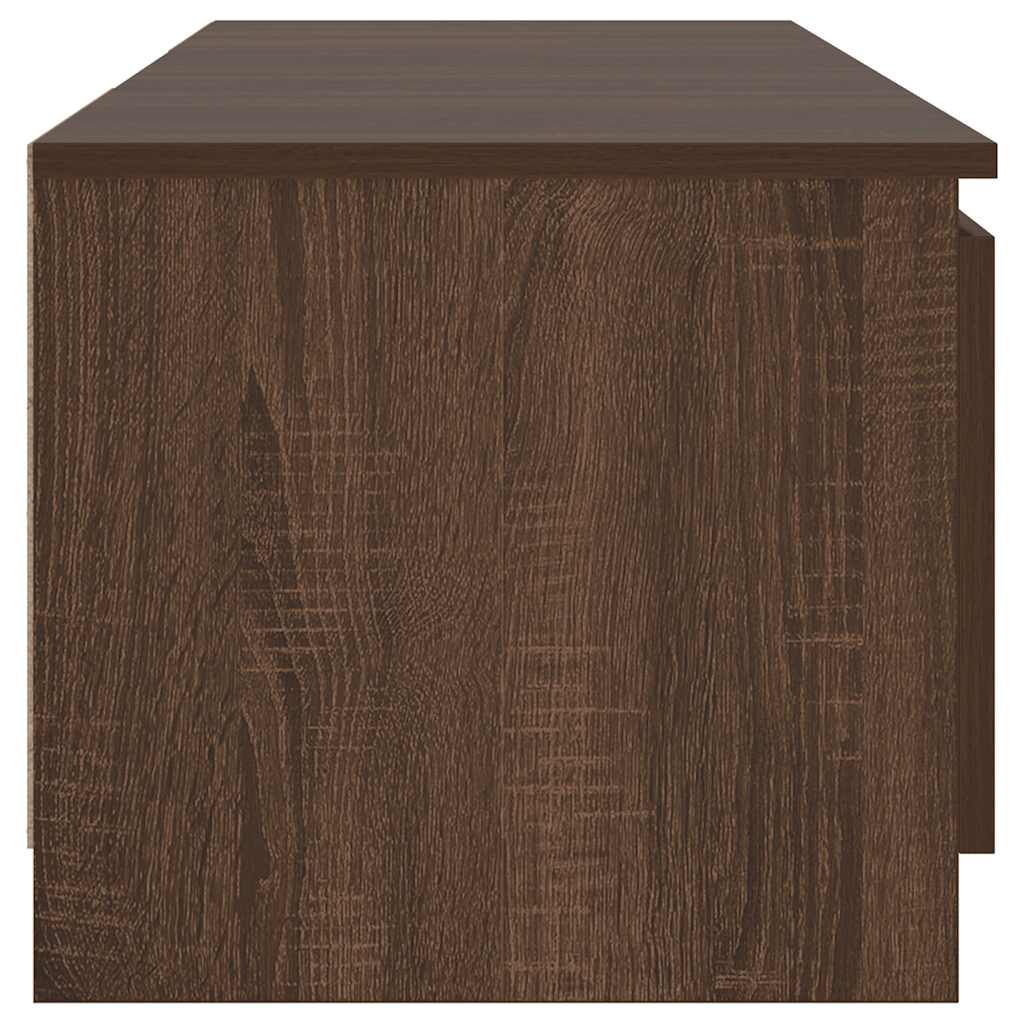 Meuble TV avec lumières LED Chêne marron 140x40x36 cm - XIOS