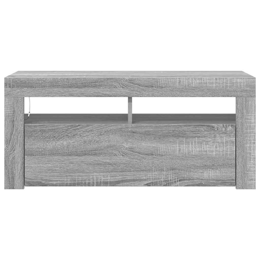 Meuble TV avec lumières LED Sonoma gris 90x35x40 cm - XIOS