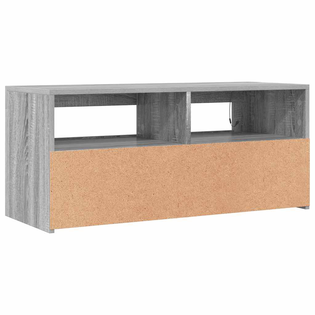 Meuble TV avec lumières LED Sonoma gris 90x35x40 cm - XIOS