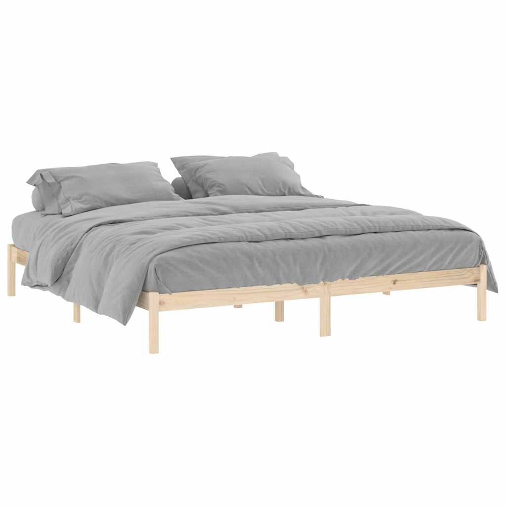 Cadre de lit sans matelas 193x203 cm bois massif de pin - XIOS