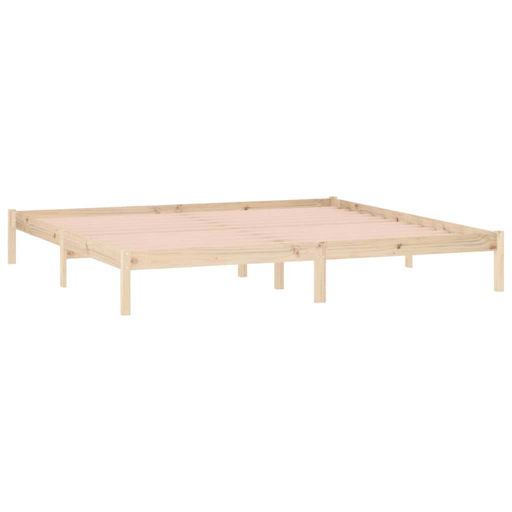 Cadre de lit sans matelas 193x203 cm bois massif de pin - XIOS