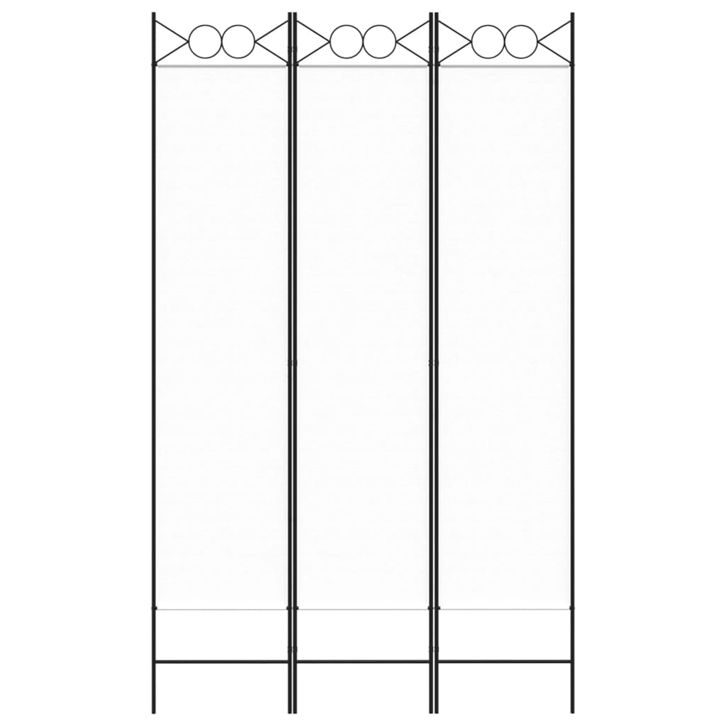 Cloison de séparation 3 panneaux Blanc 120x200 cm Tissu - XIOS