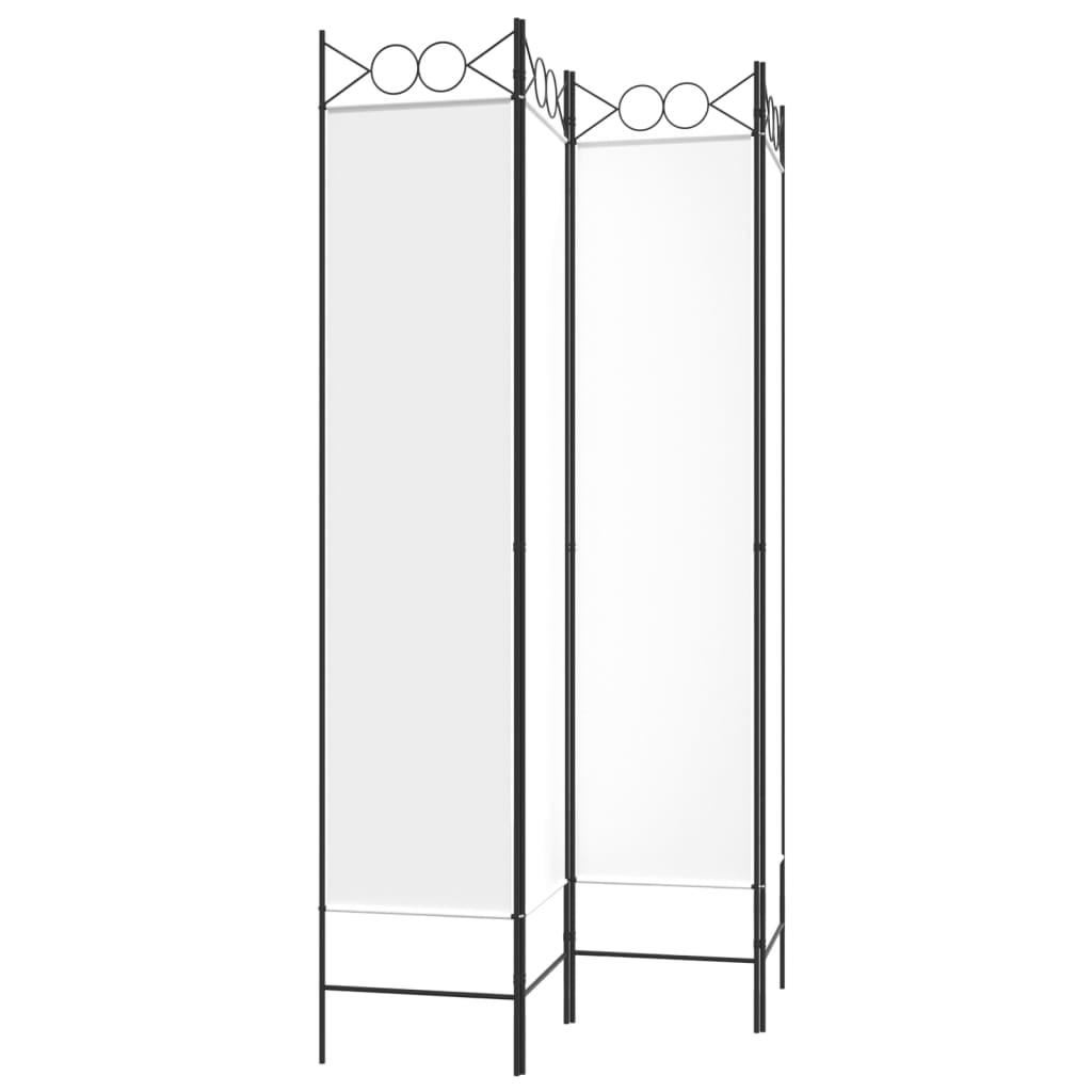 Cloison de séparation 4 panneaux Blanc 160x200 cm Tissu Séparateurs de pièces vidaXL