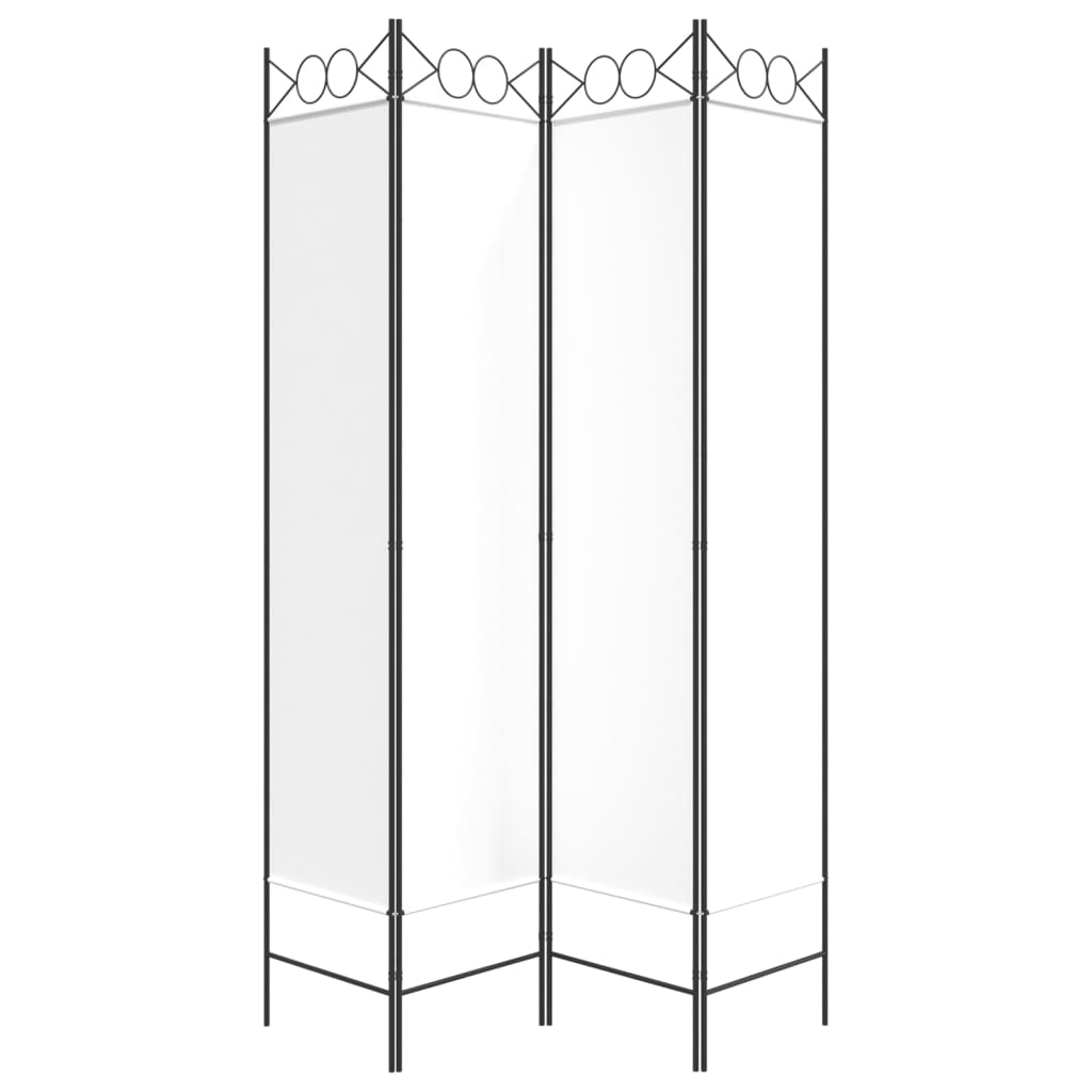Cloison de séparation 4 panneaux Blanc 160x200 cm Tissu Séparateurs de pièces vidaXL