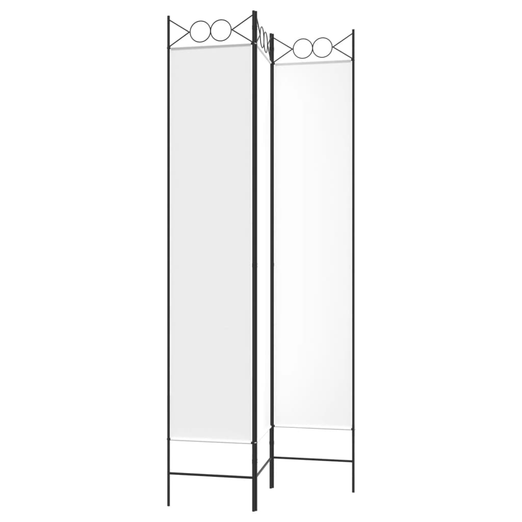 Cloison de séparation 3 panneaux Blanc 120x220 cm Tissu - XIOS