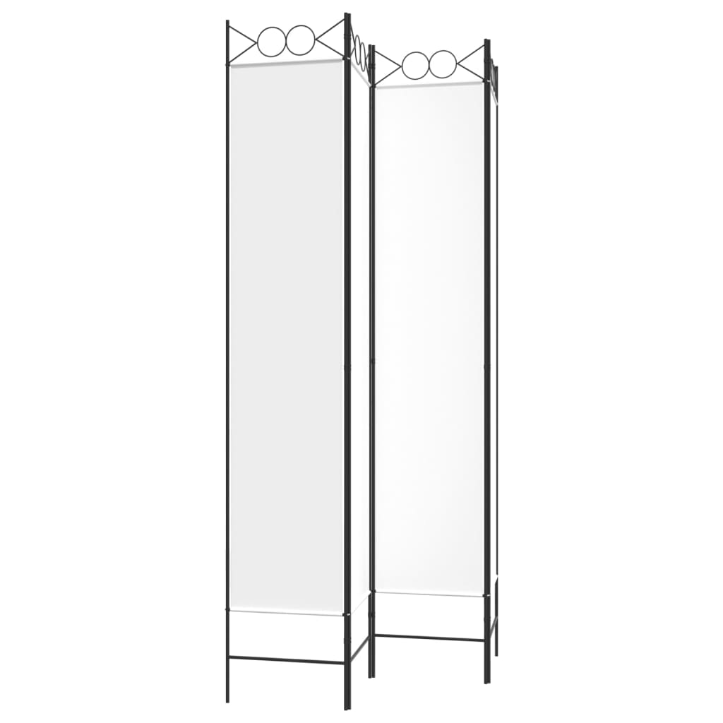 Cloison de séparation 4 panneaux Blanc 160x220 cm Tissu XIOS