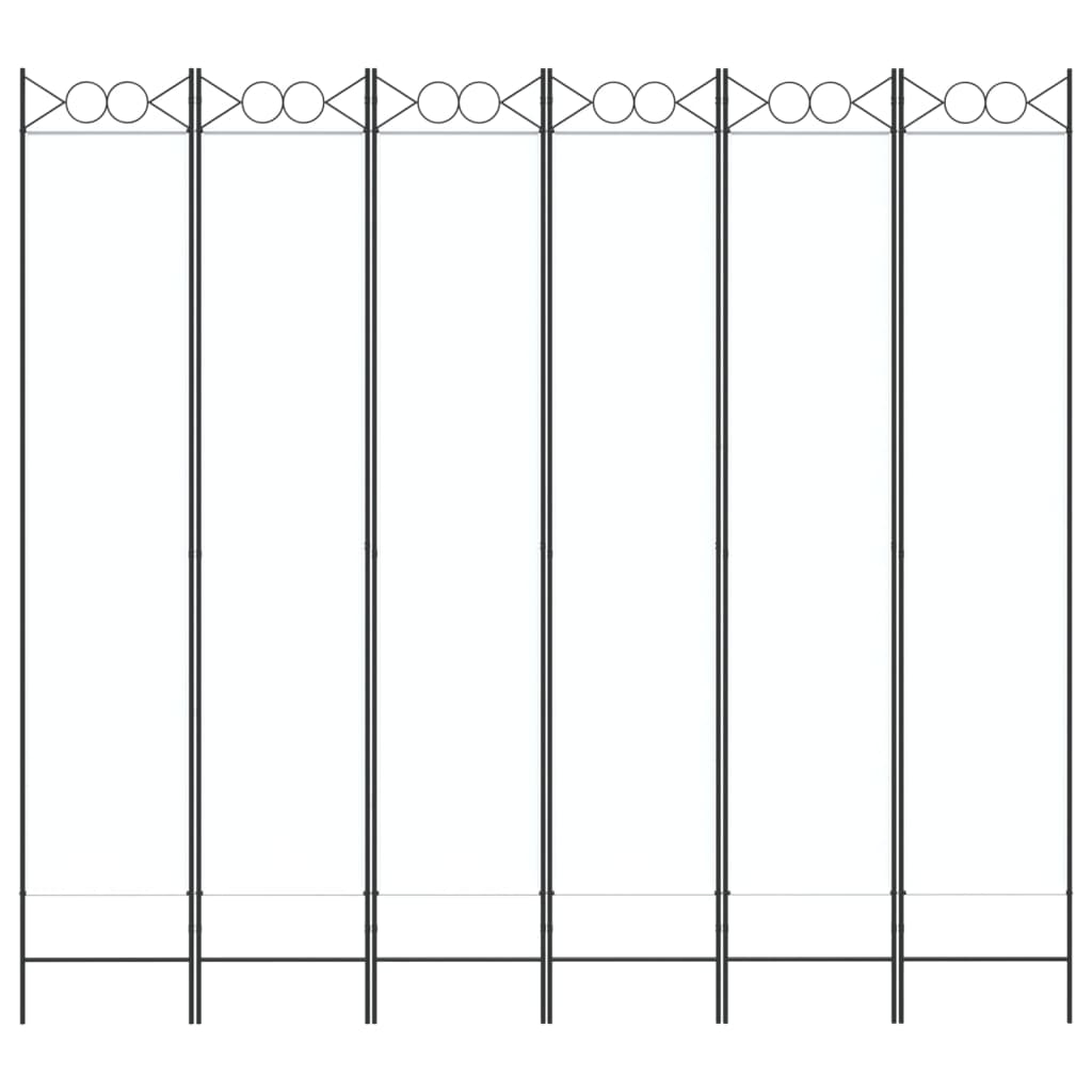 Cloison de séparation 6 panneaux Blanc 240x220 cm Tissu - XIOS