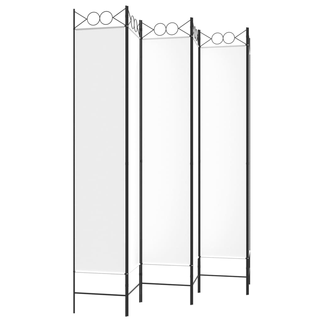 Cloison de séparation 6 panneaux Blanc 240x220 cm Tissu - XIOS