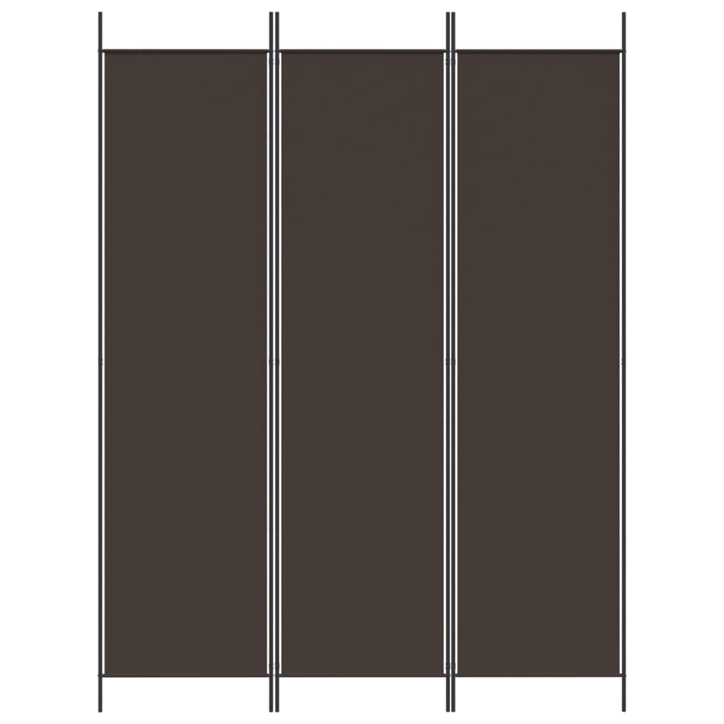 Cloison de séparation 3 panneaux Marron 150x200 cm Tissu - XIOS