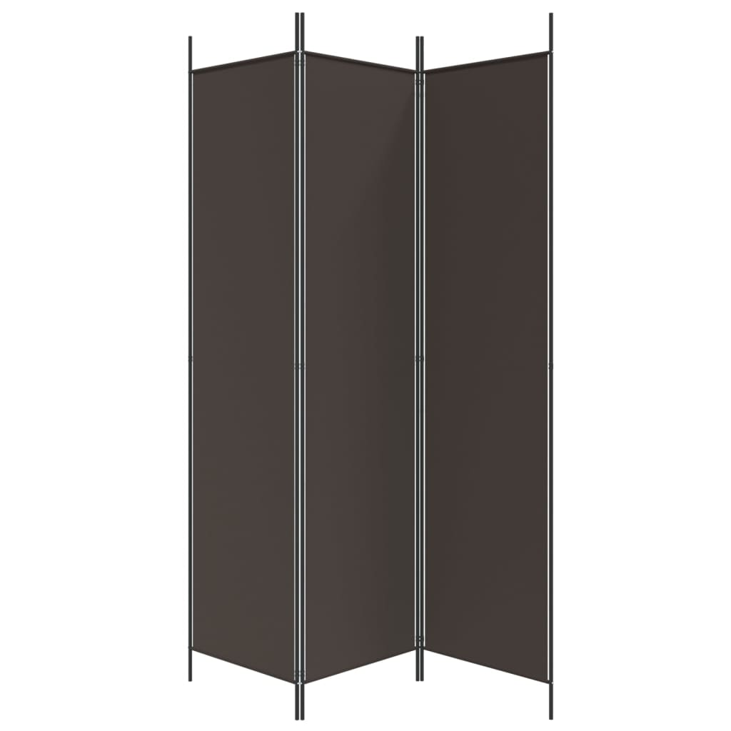 Cloison de séparation 3 panneaux Marron 150x200 cm Tissu - XIOS