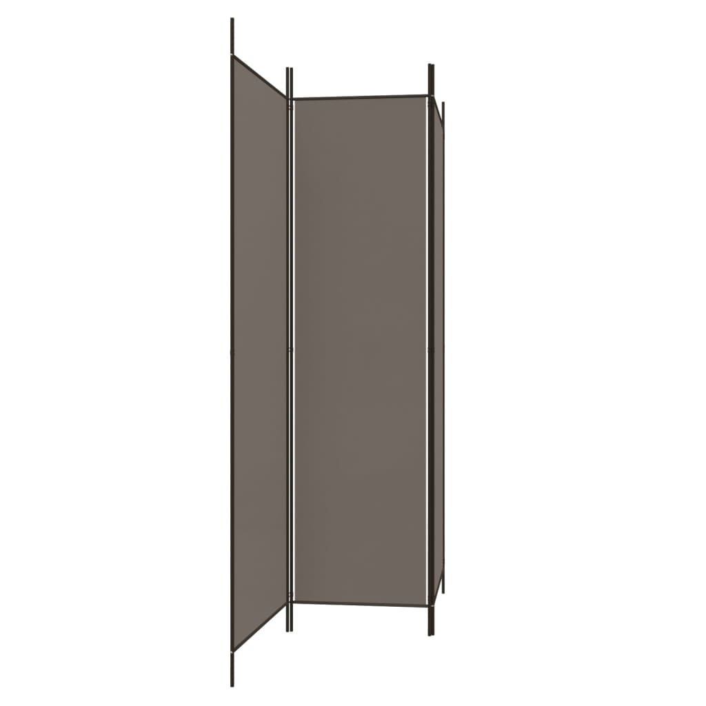 Cloison de séparation 3 panneaux Anthracite 150x200 cm Tissu - XIOS