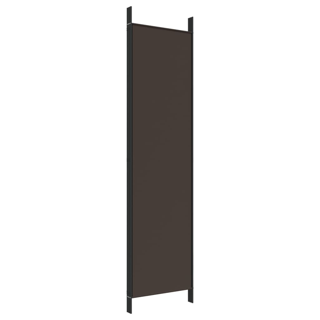 Cloison de séparation 4 panneaux Marron 200x200 cm Tissu XIOS
