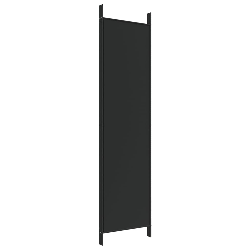 Cloison de séparation 4 panneaux Noir 200x200 cm Tissu - XIOS
