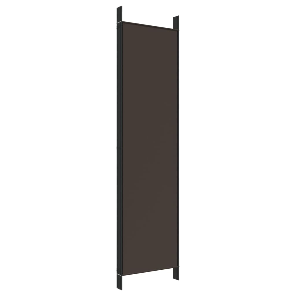 Cloison de séparation 5 panneaux Marron 250x200 cm Tissu XIOS