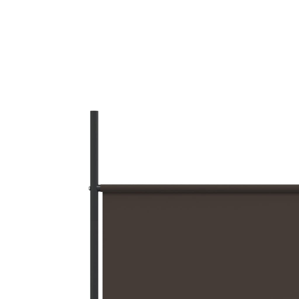 Cloison de séparation 5 panneaux Marron 250x200 cm Tissu XIOS